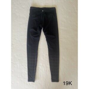 Lululemon Wunder Under Pant Full On Luon Giant Houndstooth Black Gray Size 4‎